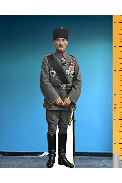 Dakik Maket Adam Mareşal Komutan Ulu Önder Atatürk Tam Boy Ayaklı Maket Musta...