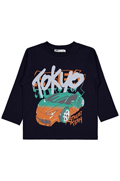 Civil Boys Tokyo Araba Baskılı 2-5 Yaş Sweatshirt - Lacivert 4-5 Yaş
