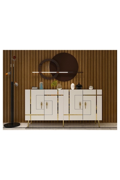 Vivense LINEDD KONSOL, BEYAZ ALTIN