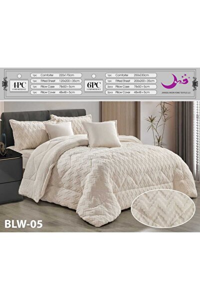 Moon 6-piece winter fur double bedspread - quilt