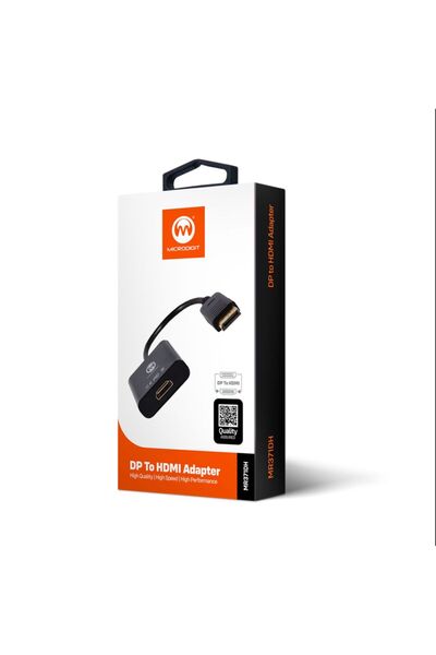 Microdigit محول DP إلى HDMI - منفذ DisplayPort إلى شاشة HDMI - يدعم الدقة الع...
