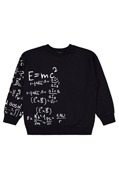 Civil Boys Mathematics Formula Printed 6-9 Years Old Sweatshirt - Black6-7 Ye...