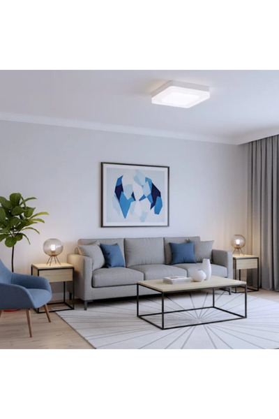 homelight Plafonieră Viva Patrat, 22W, alb rece 6500K, 18x18 cm, Alb, IP20