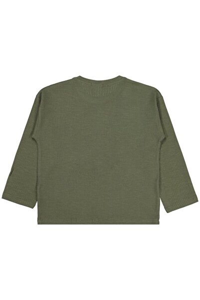 Civil Boys V60998 Jacquard Basic Sweatshirt for Ages 10-13 - Khaki11-12 Years Old