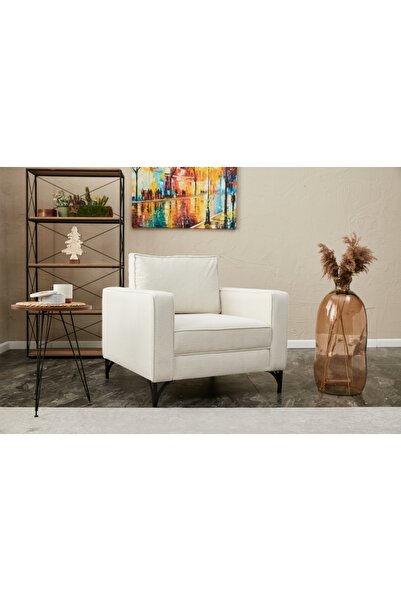 Vivense BERLİN SERİSİ TEKLİ KOLTUK, KREM SİYAH