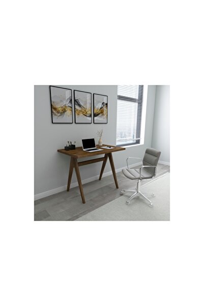 Vivense WOODFACE TOVA DOĞAL AHŞAP MASİF ÇALIŞMA MASASI, CEVİZ, 90X60 CM