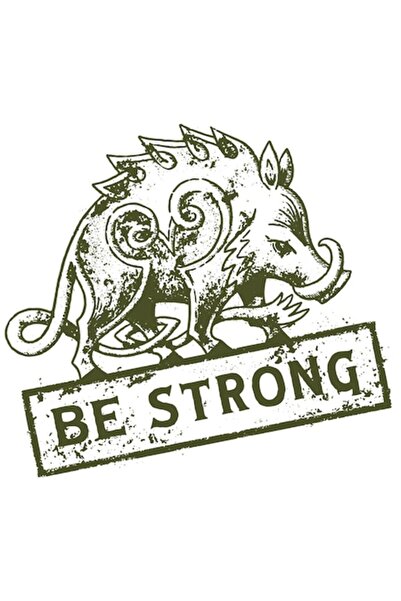 OEM Autocolant personalizat cu mistreț „Fii puternic”, vinil PVC, margini alb...