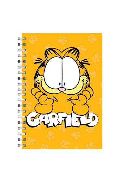 Panda Garfield Notebook - A5 Size Lined Spiral School Notebook