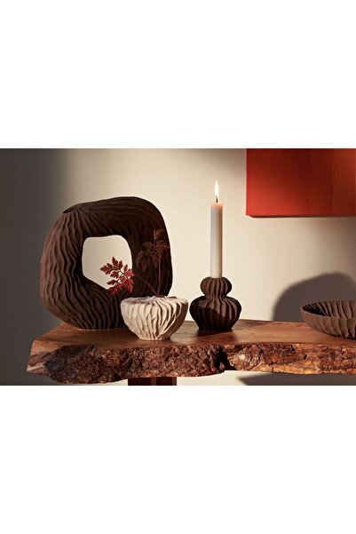 Vivense İSKANDİNAV FARÖ VAZO, KAHVERENGİ