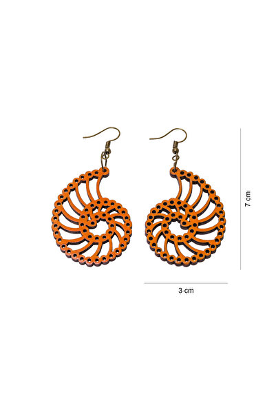 Amco Orange shell earrings 3x7