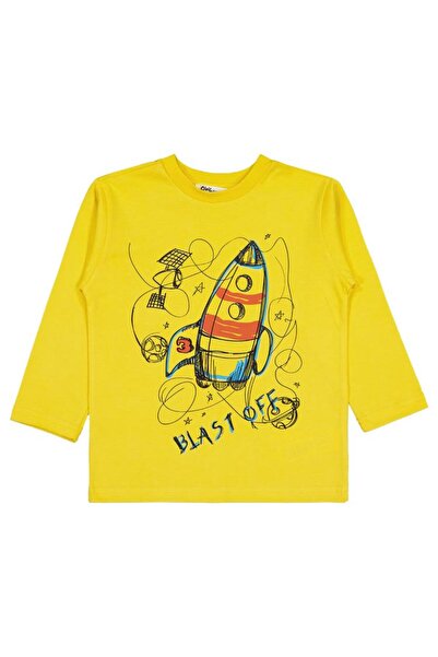 Civil Boys Blast Off Baskılı 2-5 Yaş Sweatshirt - Sarı 5-6 Yaş