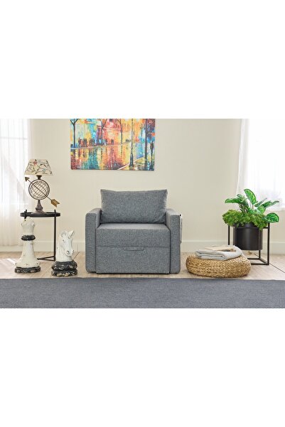 Vivense SAROS YATAKLI SANDIKLI TEKLİ KOLTUK, GRİ