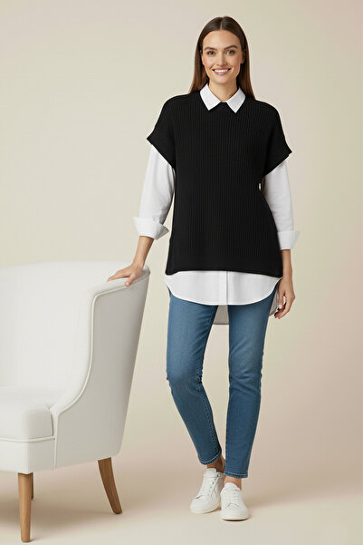 benguen Hair Knitted Sweater H25310 Black