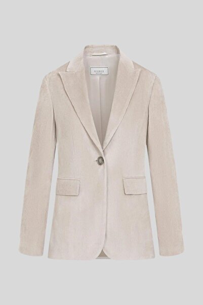 Peserico Kadın Kadife Blazer Ceket Bej