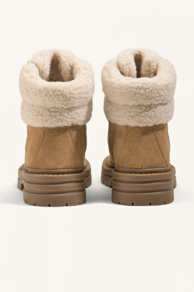 Oysho Bağcıklı süet bot