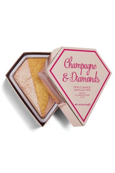I HEART REVOLUTION , Champagne & Diamonds, Highlighter Powder, Triple Baked, 10 g