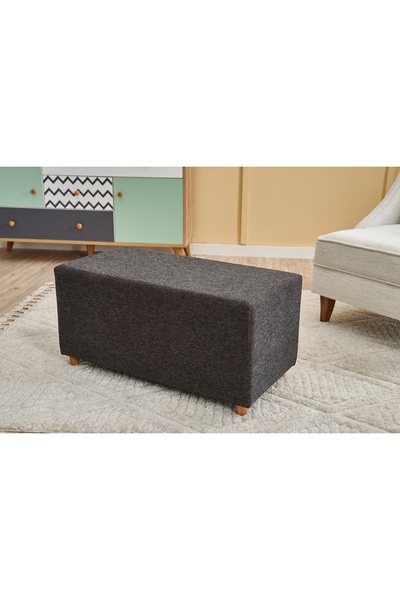 Vivense GENMA PUF, ANTRASİT,BAKIR,AHŞAP AYAK