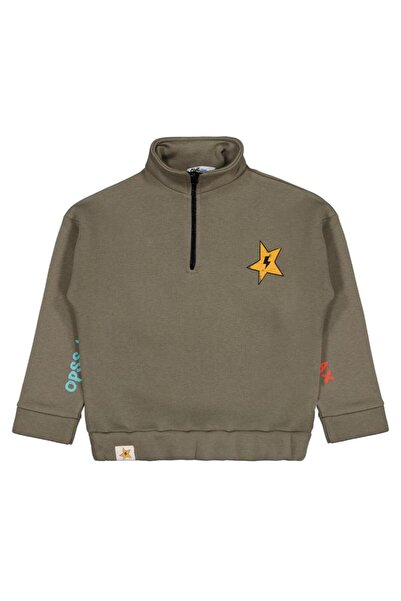 Civil Boys سويت شيرت ريلاكس يلدز مطبوع لعمر 6-9 سنوات - كاكي لعمر 6-7 سنوات