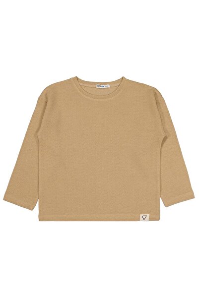 Civil Boys Jacquard Basic 6-9 Years Old Sweatshirt - Beige 8-9 Years Old