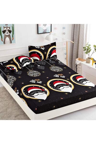 CHIRASO CHIRASO Bed Cover Set, Christmas Theme, FINE, ELASTIC 180x200cm and 2 Pillowcases, Santa Claus