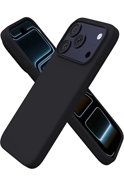bestcase Carcasă Husa Premium Silicon + Sticlă Securizată pentru Apple iPhone 17 Pro Max, Negru
