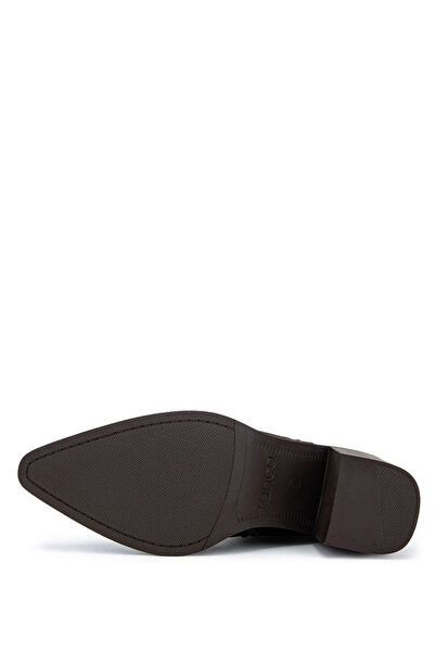 Tamer Tanca Kadın Hakiki Deri Kahverengi Topuklu Bot