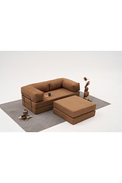 Vivense COMFORT SERİSİ YATAKLI MİNİ KÖŞE KOLTUK, KAHVE