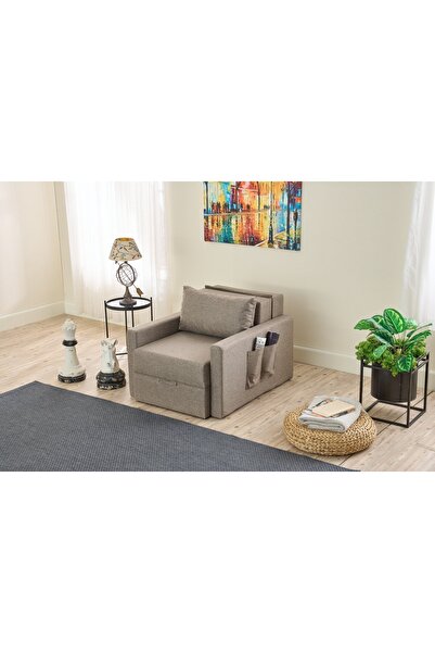 Vivense SAROS YATAKLI SANDIKLI TEKLİ KOLTUK, KAHVE