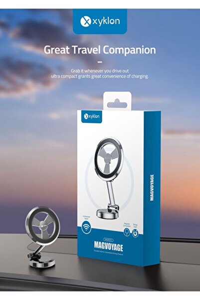 Zen Store XYKLON Magnetic Universal Car Phone Mount, 360° Rotating Adhesive Dashboard Holder