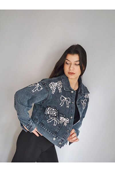 RENGARENG TASARIM DENİM CEKET