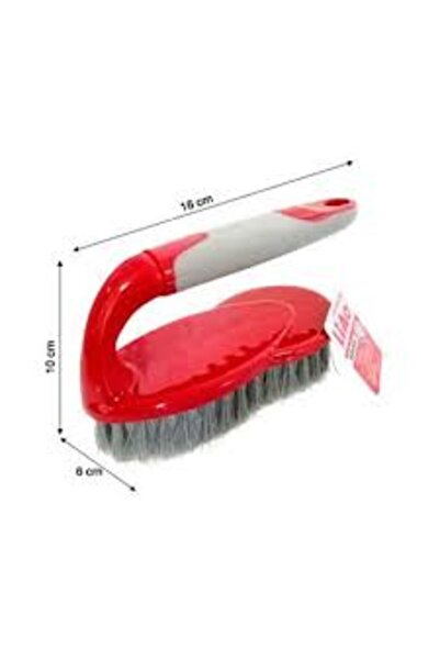 liao D130039 Plastic Brush 36-Pack – 16 cm Red & Gray, Sturdy Bristles, Ergonomic Handle