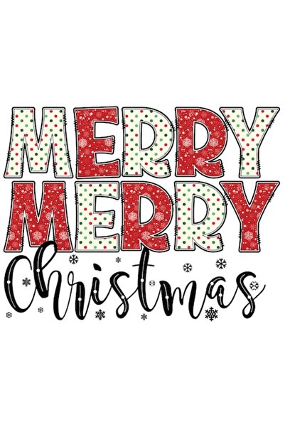 OEM Autocolant „Crăciun fericit” - vinil PVC, 10 cm, roșu/verde cu margini albe