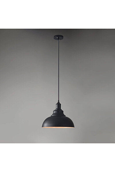 AB Luxury Concept Pendul retro din fier forjat, materiale premium, E27, negru, 29x23cm, cablu reglabil 80cm