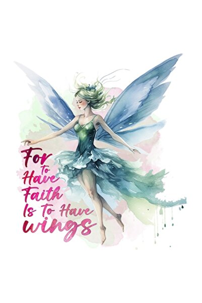 OEM Autocolant de zână cu mesajul , rochie verde, margine albă, vinil PVC