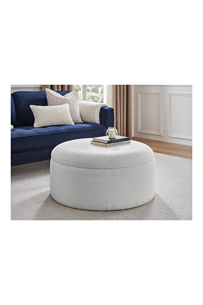 Vivense OSLO SANDIKLI PUF, BEYAZ