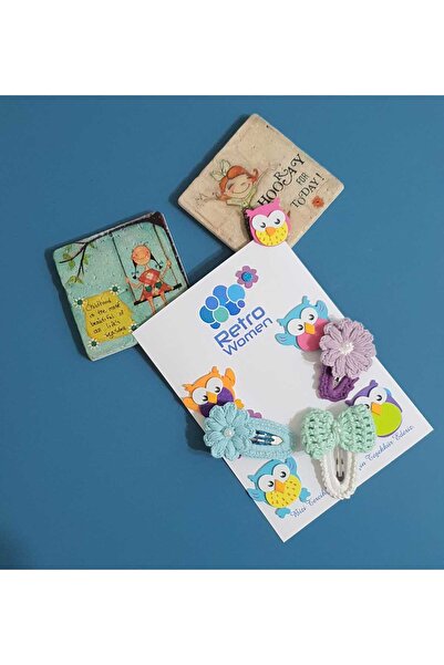 Retro Women Girl Child Baby Knitted Wool Tulle Bow Doum Day New Year Gift Tri...