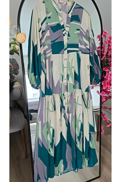 PREMİER VİE Tested Patterned Viscose Dress