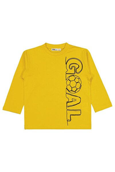 Civil Boys Goal Baskılı 2-5 Yaş Sweatshirt - Sarı 5-6 Yaş