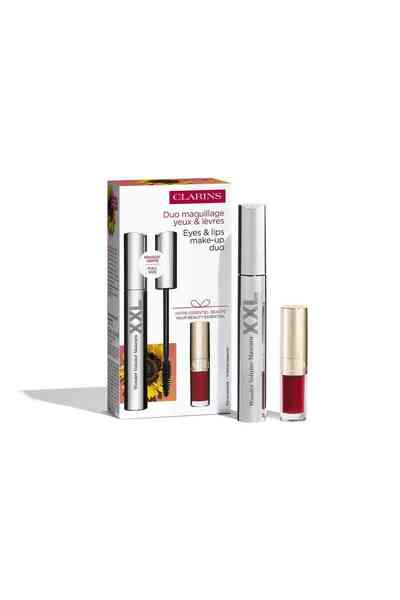 Clarins Σετ Clarins: Wonder Volume, Volumising, Μάσκαρα, Μαύρο, 8 ml + Lip Co...