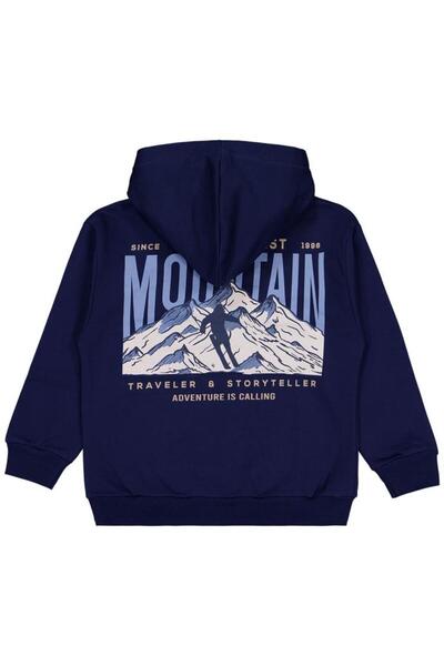 Civil Boys Mountaın Baskılı 6-9 Yaş Sweatshirt - Lacivert8-9 Yaş
