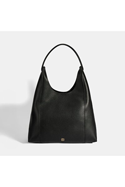 Desa Women's Black Leather Shoulder Bag