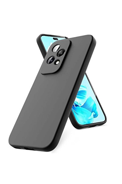bestcase Husa Premium Silicon + Sticlă Securizată pentru Honor 200 Lite, Negru