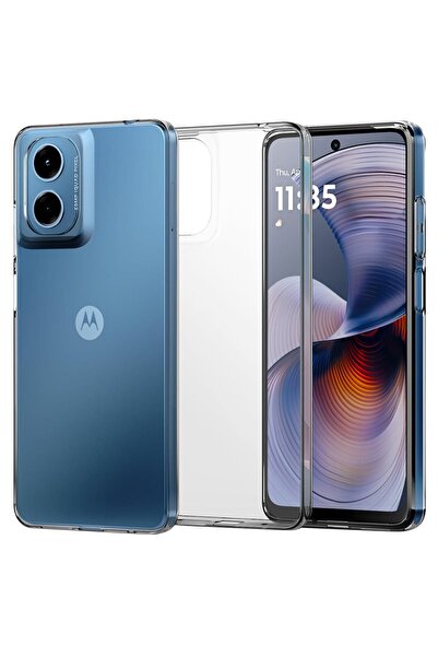 bestcase Husa transparentă subțire TPU + sticlă securizată pentru Motorola Mo...