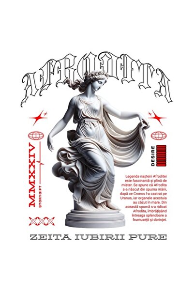 OEM Αυτοκόλλητο Αφροδίτη (Θεά του Έρωτα), Ελληνική Μυθολογική Τέχνη, Λευκό Πε...