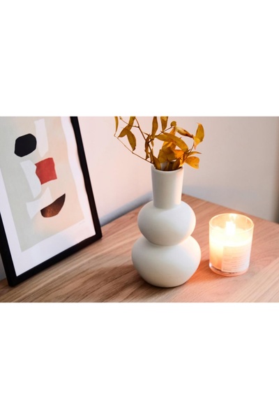 Vivense İSKANDİNAV LEYL VAZO, BEYAZ