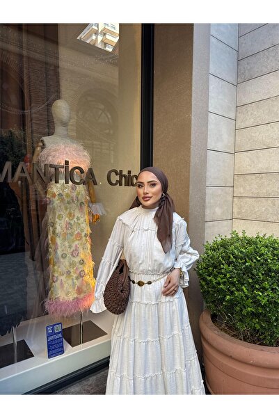 Aden aydın Tesettür keten elbise