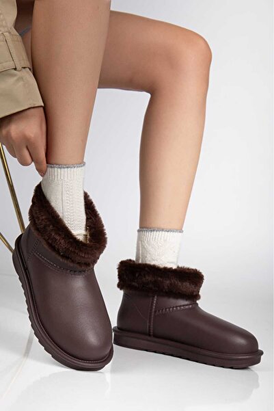 Dubais Shoes Cizme maro impermeabile pentru femei, de zi cu zi, model KÜR cu ...