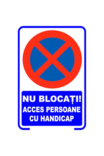 OEM Autocolant decorativ - „Nu blocați accesul persoanelor cu dizabilități” (...