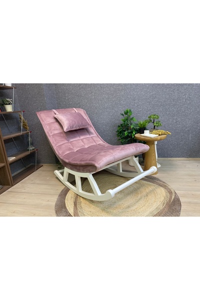 Vivense MİSKİN SALLANAN SANDALYE, PEMBE, AHŞAP, LAKE AYAK