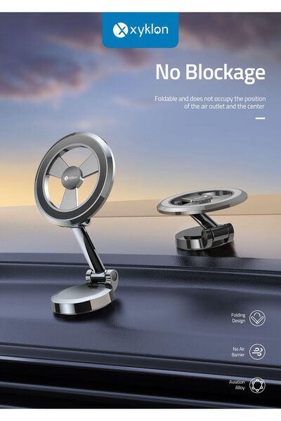 Zen Store XYKLON Magnetic Universal Car Phone Mount, 360° Rotating Adhesive Dashboard Holder